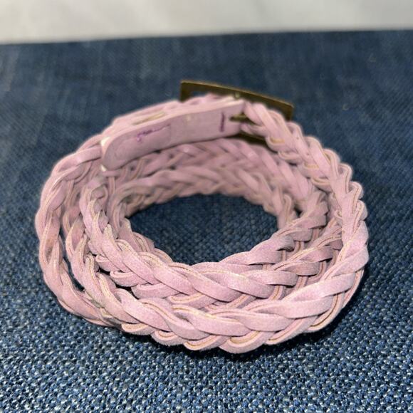 53” Lavender PURPLE BRAIDED BELT 1/2” Wide - Picture 3 of 6
